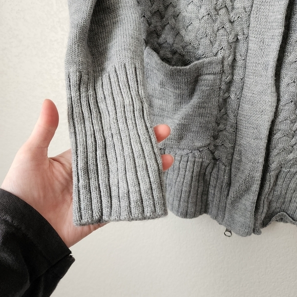SMARTWOOL Hesperus Full Zip Cardigan Sweater 100% Merino‎ Wool in grey Small - Picture 5 of 10